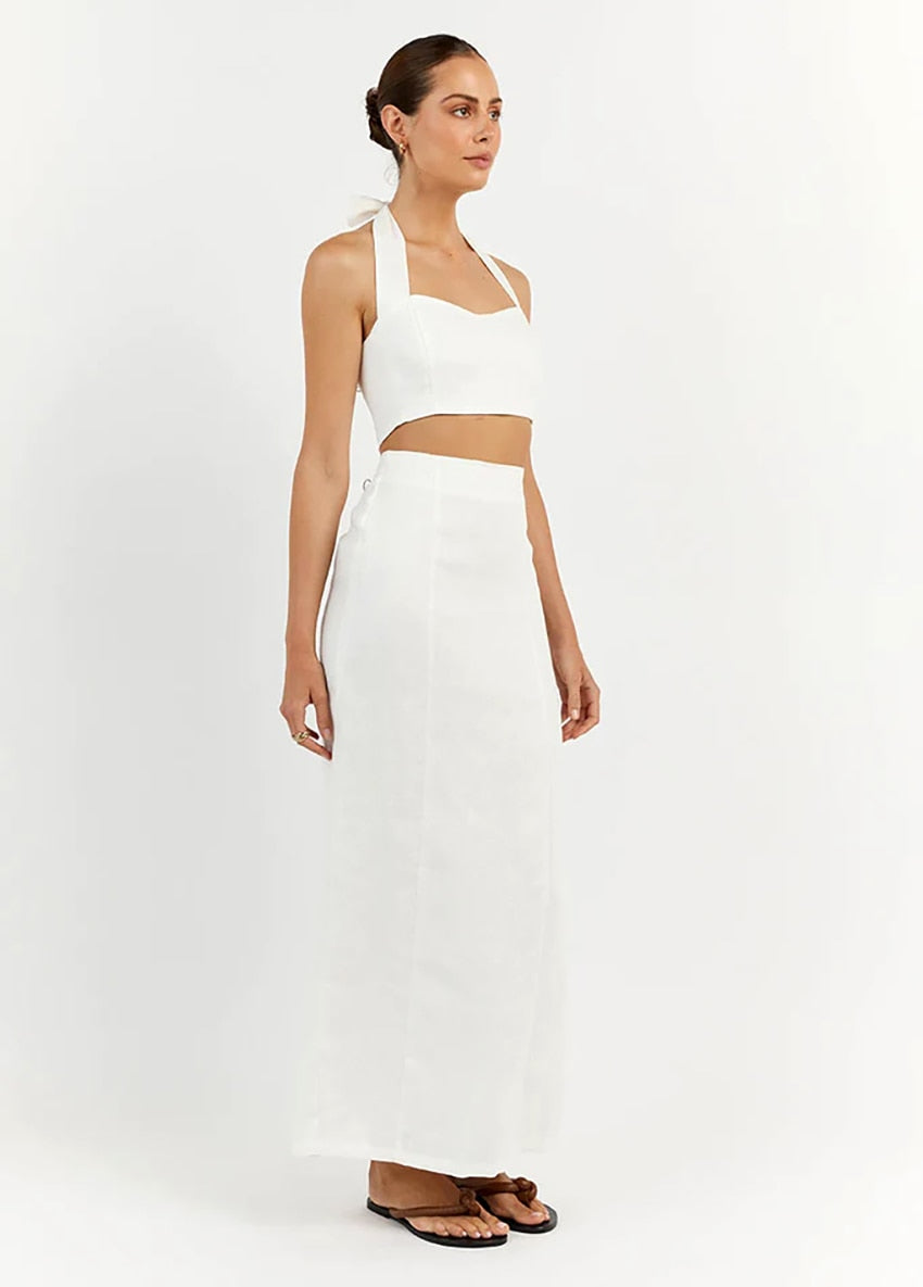 Larsen סט גופייה וחצאית מקסי