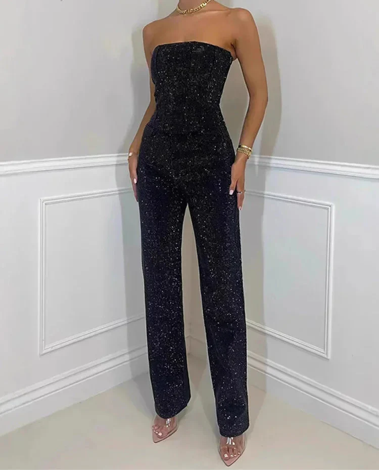 חליפת ג׳ינס בשילוב יהלומים- היילי