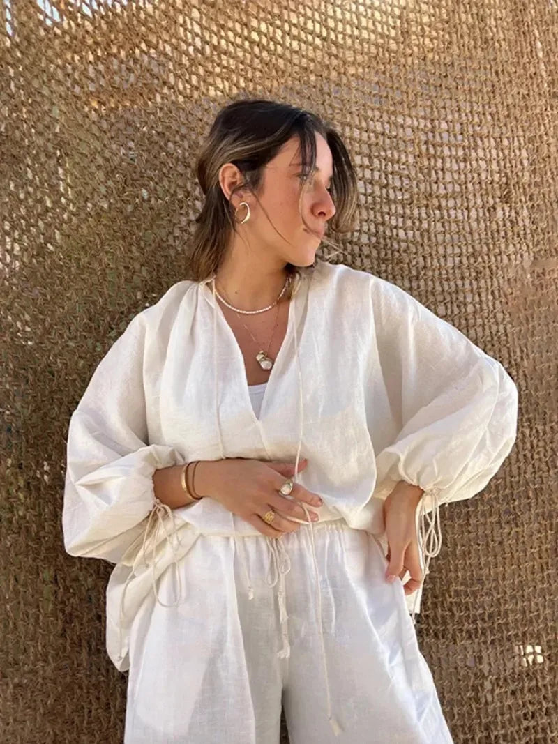 חליפת פשתן ריצית- מיקונוס